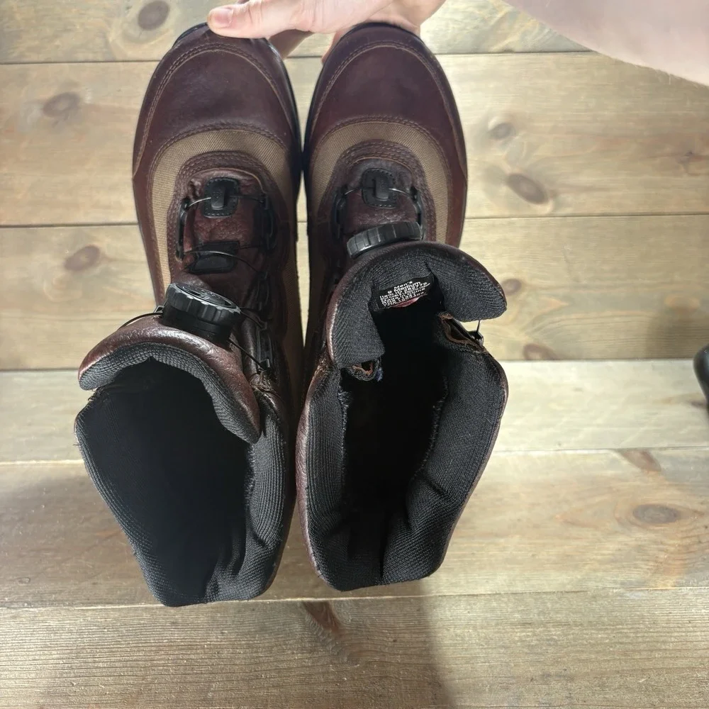 ll bean technical upland mens size 9 shoes brown leather waterproof boots